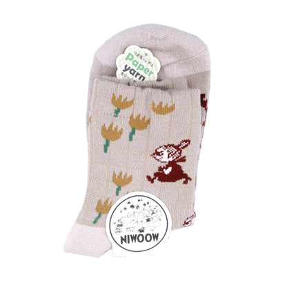 阿美米色短襪│Little My Beige Paper Yarn Socks