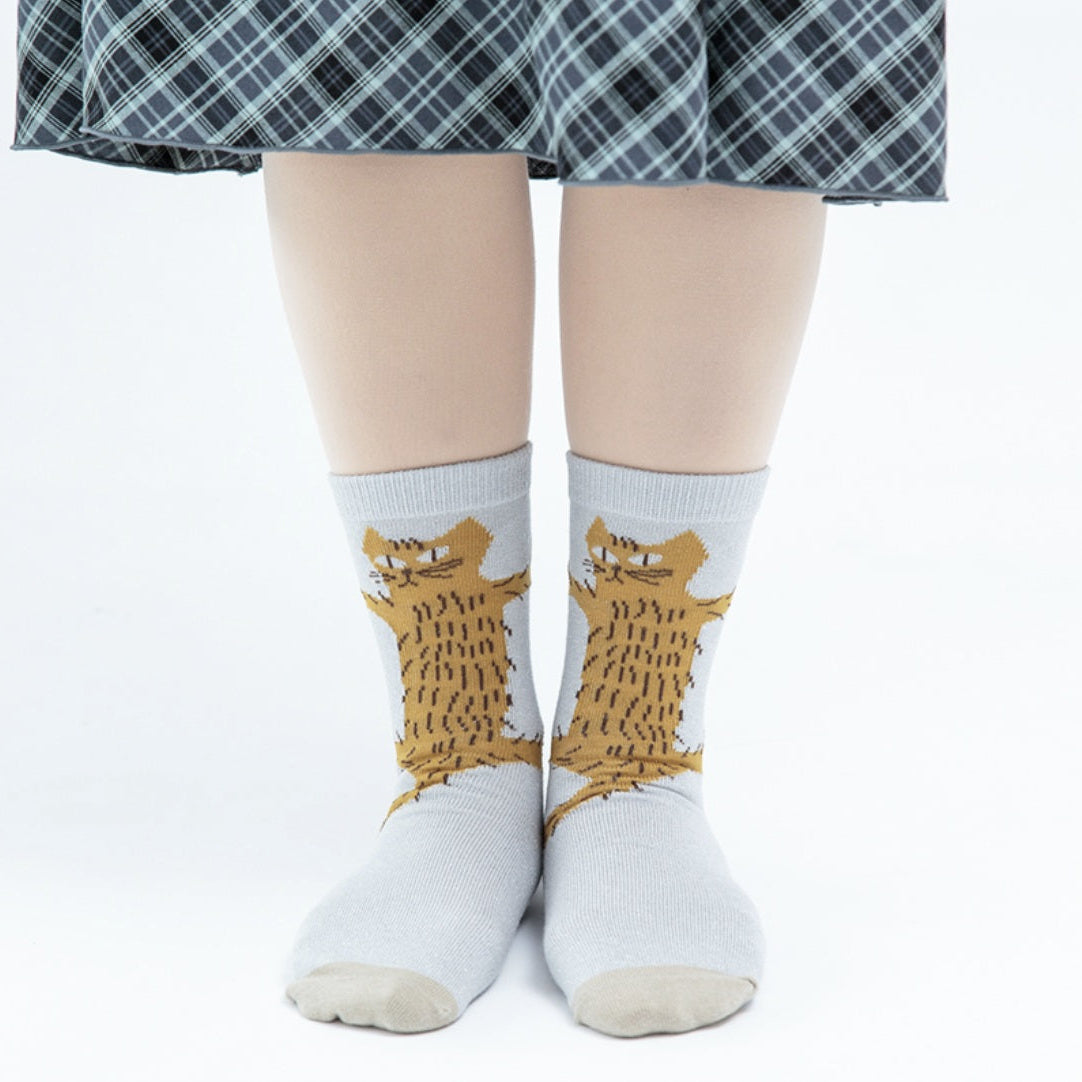 攀爬小貓短襪 │Clinging Cat Crew Socks