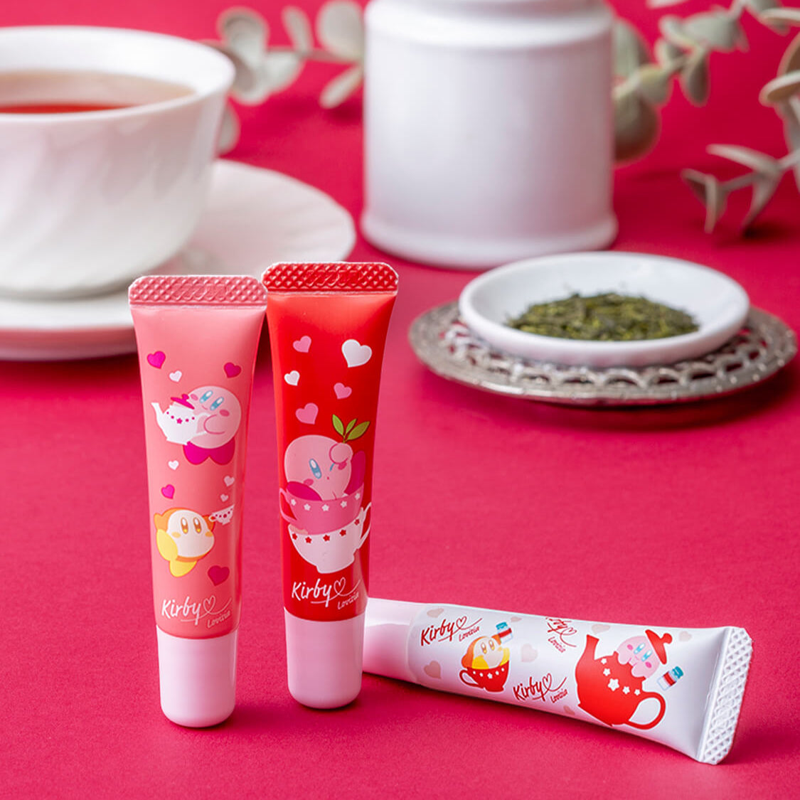 Lovisia x 星之卡比 茶香唇彩 │Lovisia x Kirby Tea-scented Lip Gloss 