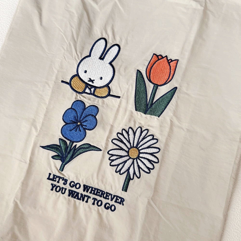 Miffy 刺繡肩背購物袋)│Miffy Shopping Bag with Strap