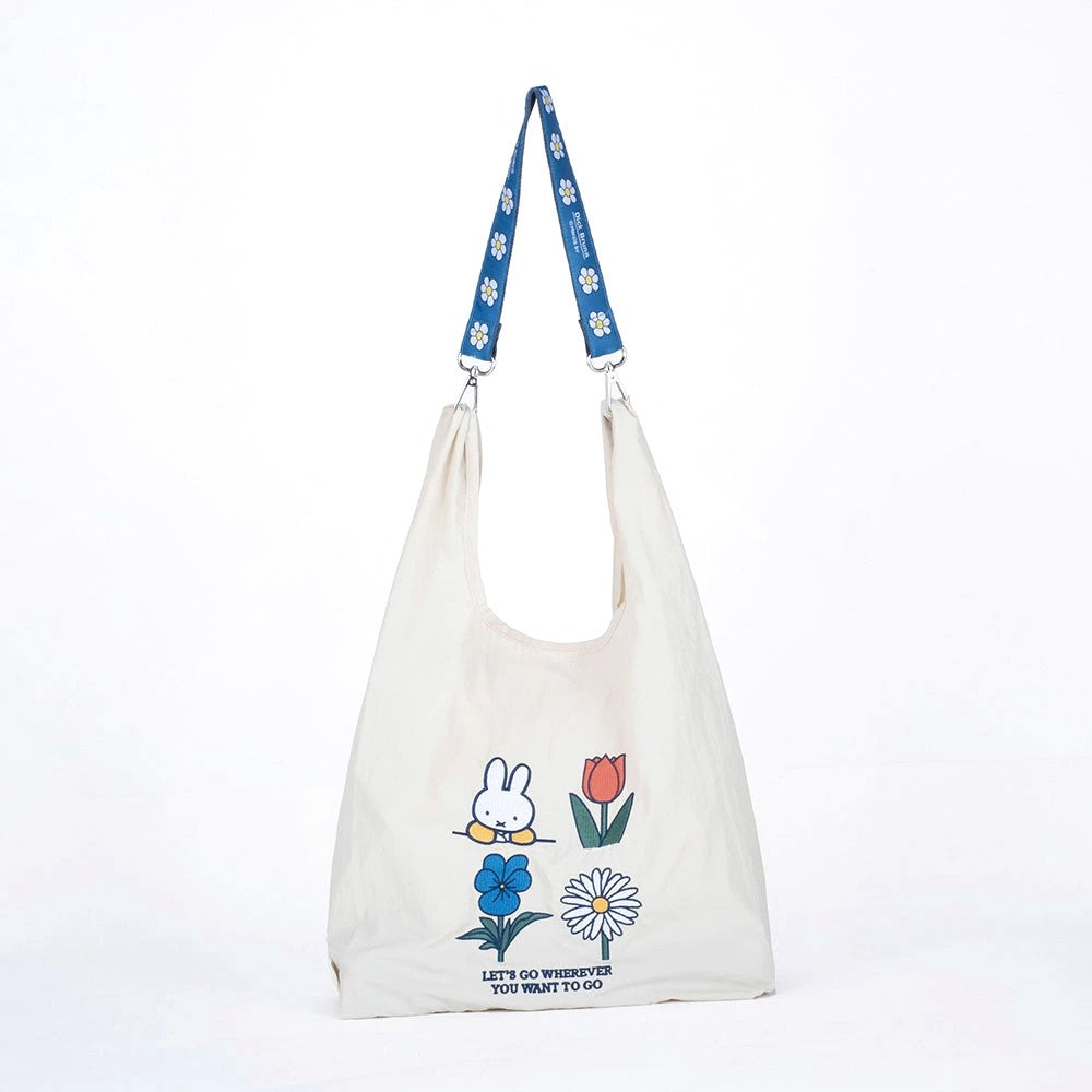 Miffy 刺繡肩背購物袋)│Miffy Shopping Bag with Strap