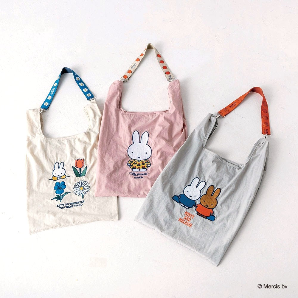 Miffy 刺繡肩背購物袋)│Miffy Shopping Bag with Strap