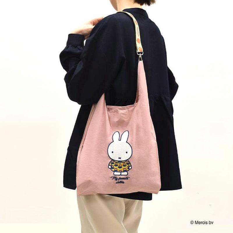Miffy 刺繡肩背購物袋)│Miffy Shopping Bag with Strap