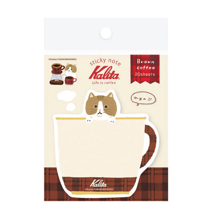 Kalita 貓咪咖啡杯便利貼 │Kalita Cats Coffee Cup Sticky Notes 