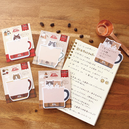 Kalita 貓咪咖啡杯便利貼 │Kalita Cats Coffee Cup Sticky Notes 