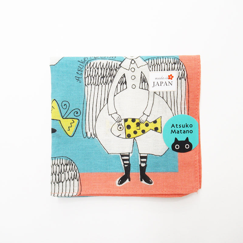 Atsuko Matano 天使與小魚手帕│Atsuko Matano Angel & Fish Handkerchief