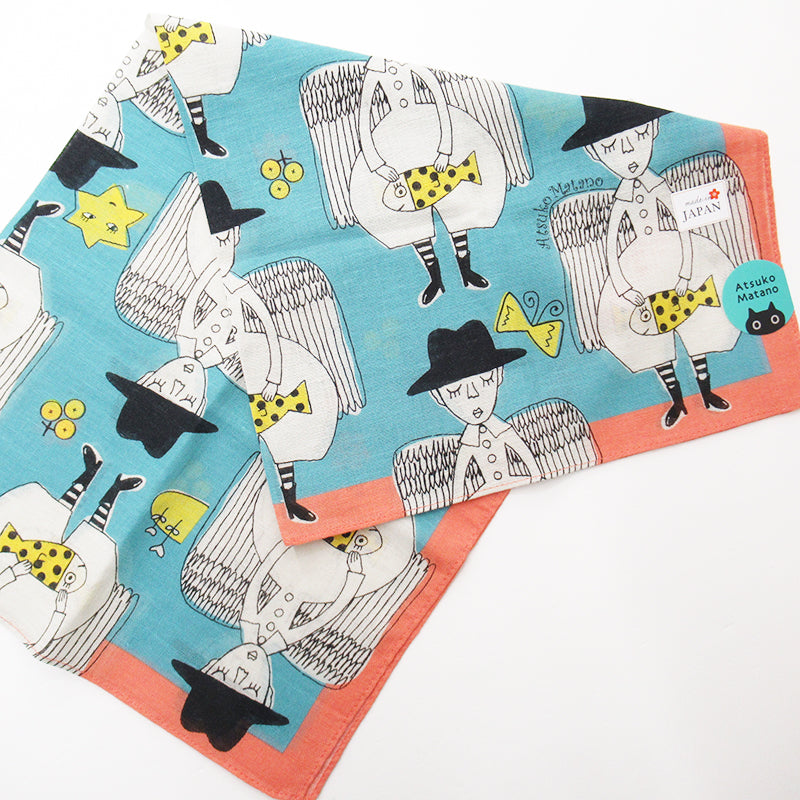 Atsuko Matano 天使與小魚手帕│Atsuko Matano Angel & Fish Handkerchief