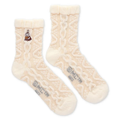 Little My 阿蘭編織保暖襪（奶油色）│Little My Aran Knit Cozy Socks (Cream)