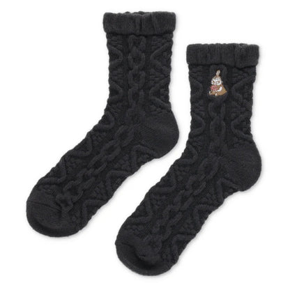 Little My 阿蘭編織保暖襪（深灰色）│Little My Aran Knit Cozy Socks (Dark Grey)