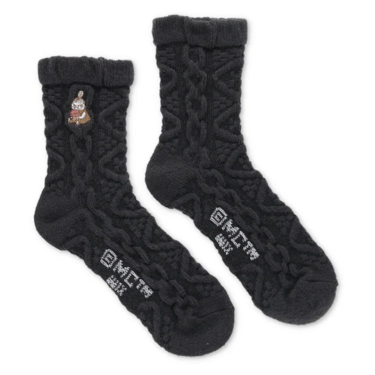 Little My 阿蘭編織保暖襪（深灰色）│Little My Aran Knit Cozy Socks (Dark Grey)