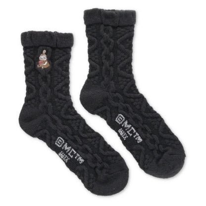 Little My 阿蘭編織保暖襪（深灰色）│Little My Aran Knit Cozy Socks (Dark Grey)