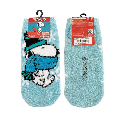 史諾比毛茸茸短襪 (雪花)│Snoopy Cozy Fluffy Ankle Socks (Snow Flakes)