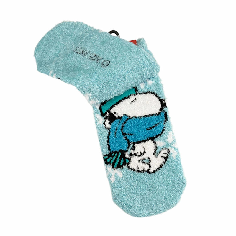 史諾比毛茸茸短襪 (雪花)│Snoopy Cozy Fluffy Ankle Socks (Snow Flakes)