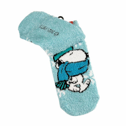 史諾比毛茸茸短襪 (雪花)│Snoopy Cozy Fluffy Ankle Socks (Snow Flakes)