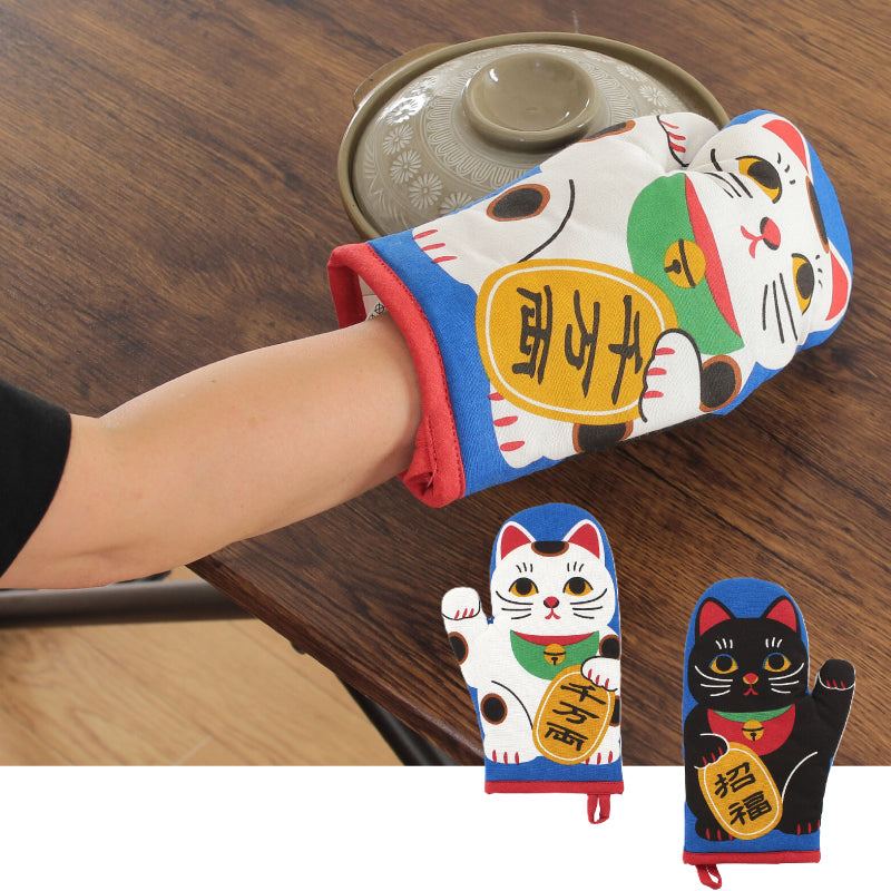 招財貓雙面廚房隔熱手套│Fortune Cat Reversible Kitchen Mitten