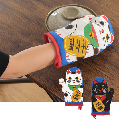 招財貓雙面廚房隔熱手套│Fortune Cat Reversible Kitchen Mitten