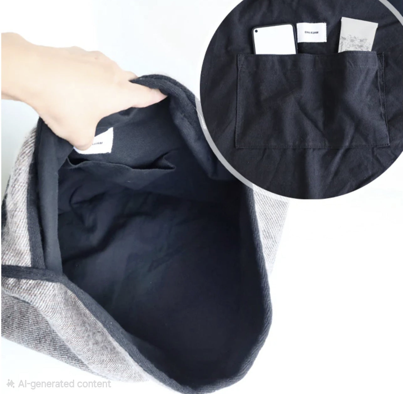 Merci 尼泊爾手工手袋 (淺褐色)