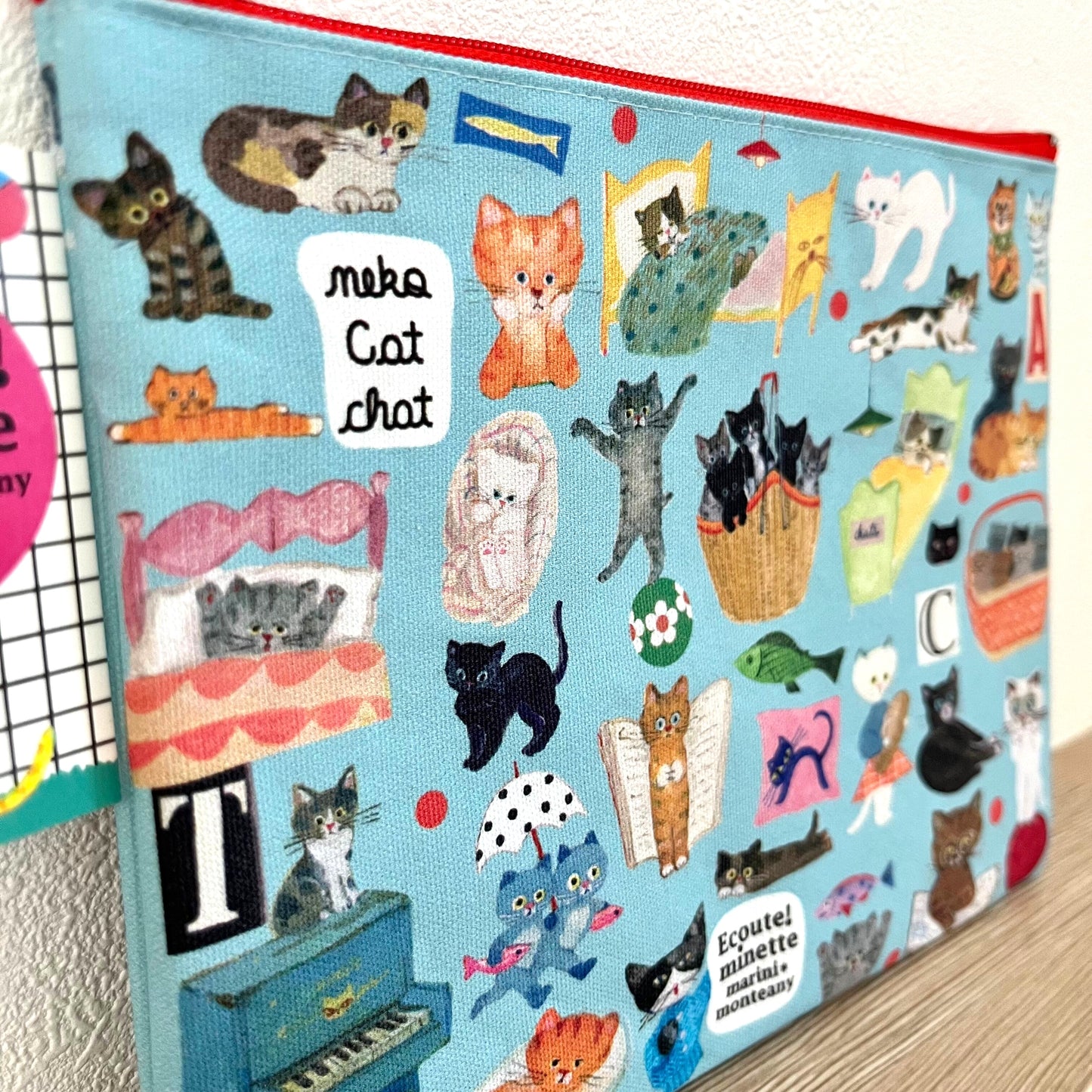 Ecoute! Minette 小貓收納袋│Ecoute! Minette Flat Pouch