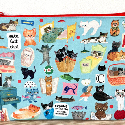 Ecoute! Minette 小貓收納袋│Ecoute! Minette Flat Pouch