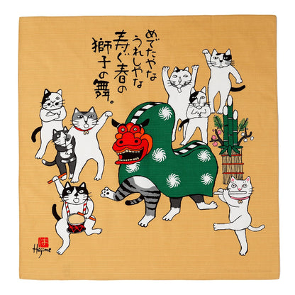 岡本肇獅子舞風呂敷│Okamoto Hajime Shishimai Furoshiki