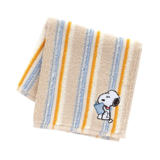 PEANUTS 條子緹花方巾│PEANUTS Stripe Wash Towel