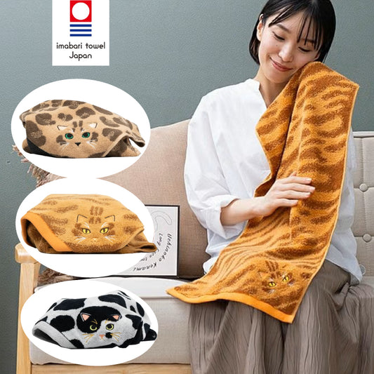 今治貓咪毛感面巾禮盒│Imabari Furry Cat Face Towel Gift Set