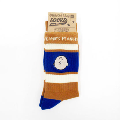 PEANUTS 查理布朗條紋襪│PEANUTS Charlie Brown Color Line Socks