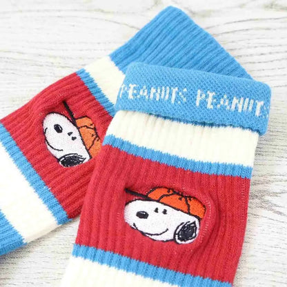 PEANUTS 史諾比帽子條紋襪│PEANUTS Snoopy Cap Color Line Socks