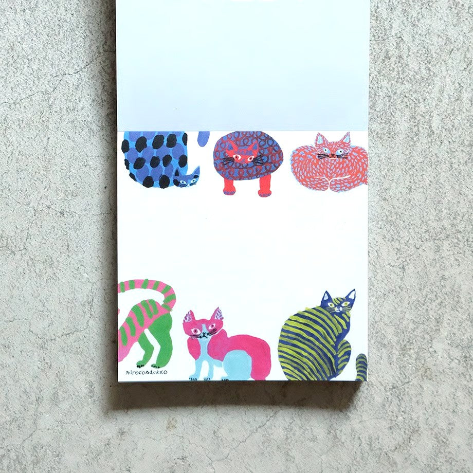Miroco Machiko 貓咪方形便條紙│Miroco Machiko Cat Square Memo Pad