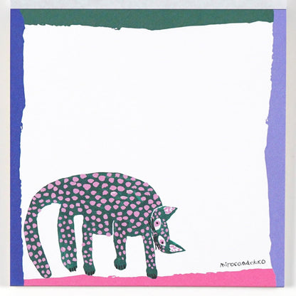 Miroco Machiko 貓咪方形便條紙│Miroco Machiko Cat Square Memo Pad