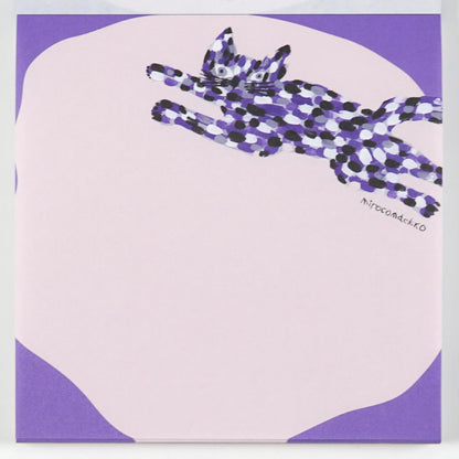 Miroco Machiko 貓咪方形便條紙│Miroco Machiko Cat Square Memo Pad