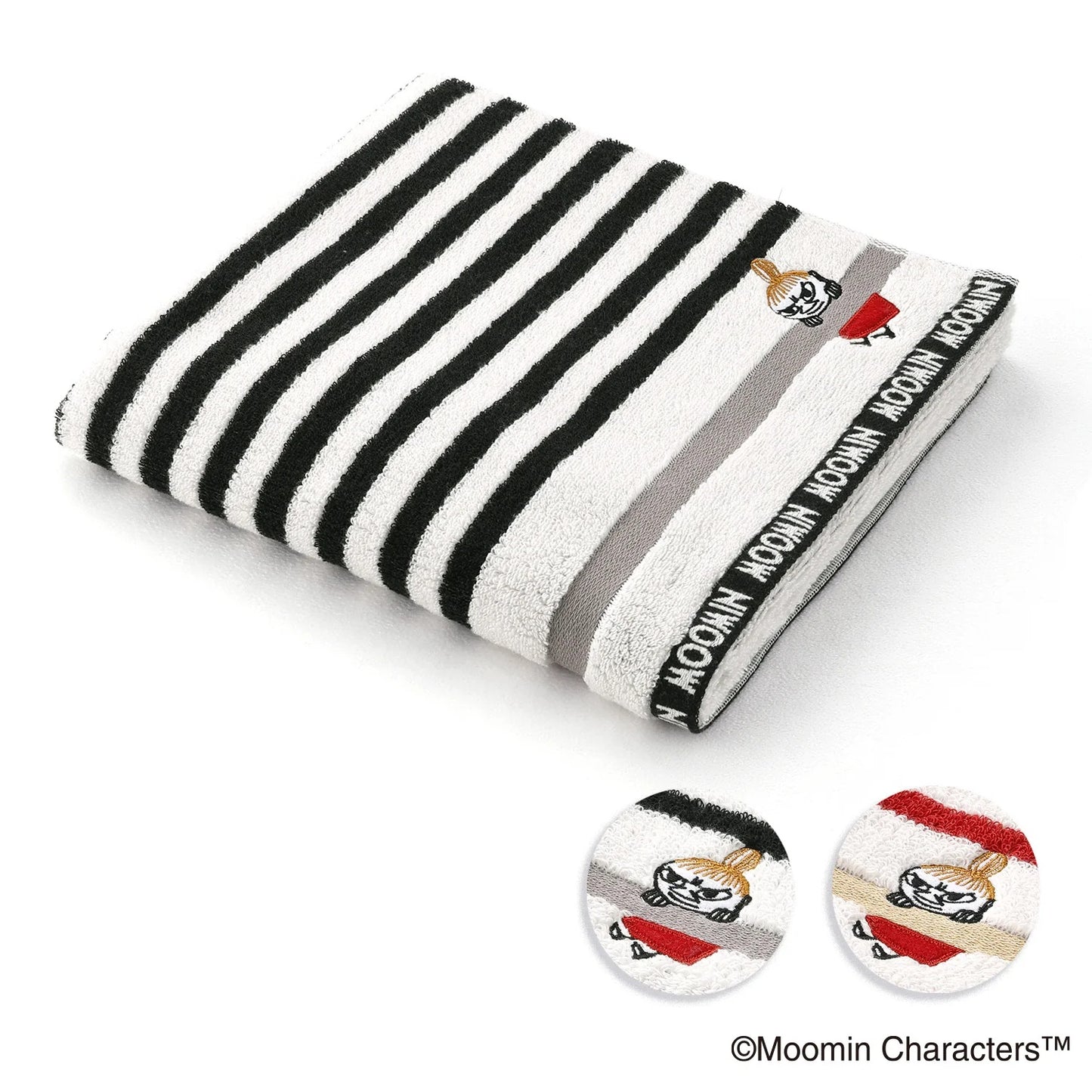 姆明條紋浴巾 - 阿美 │Moomin Striped Bath Towel – Little My