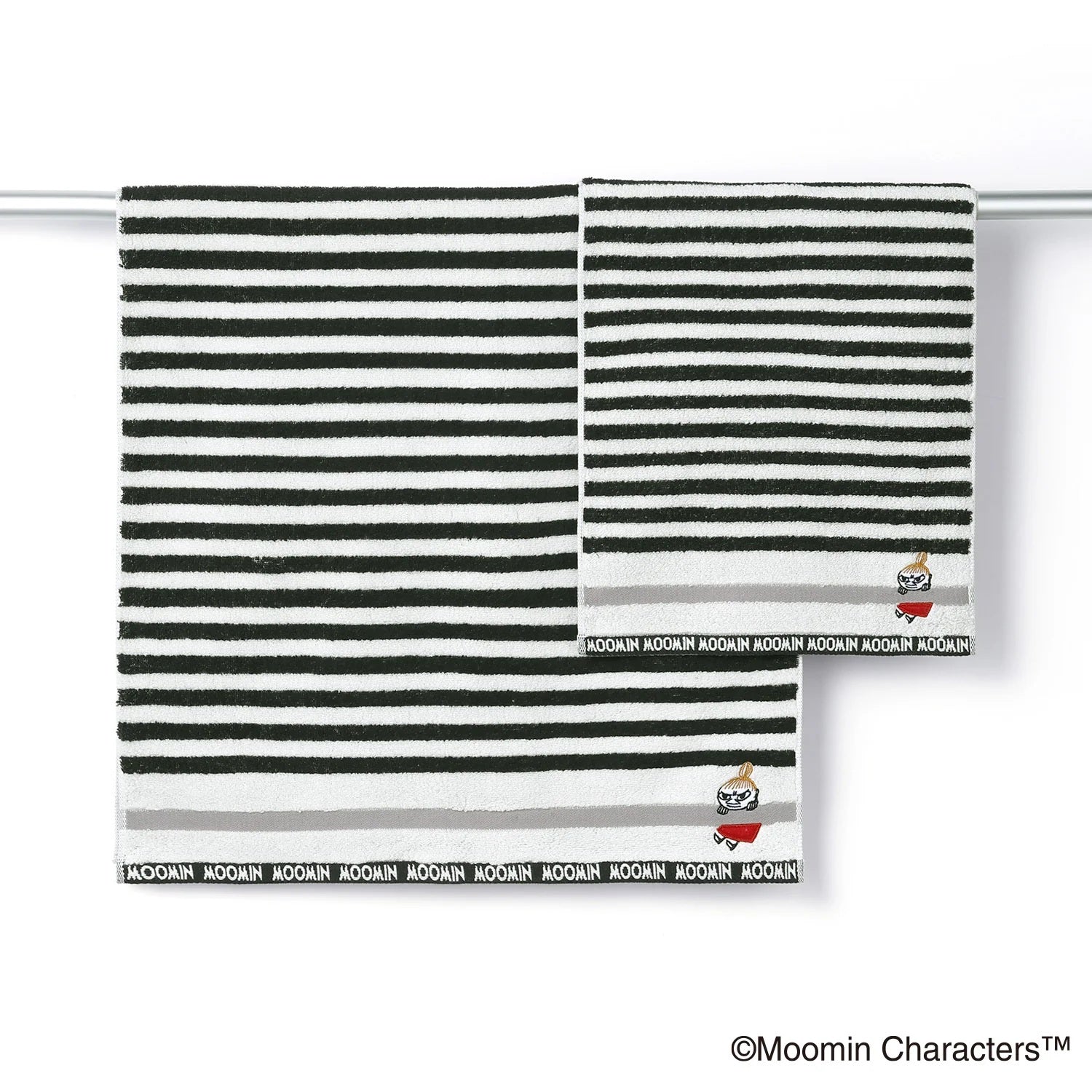 姆明條紋浴巾 - 阿美 │Moomin Striped Bath Towel – Little My