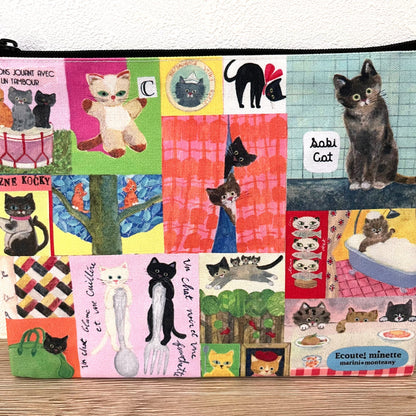 Ecoute! Minette 小貓收納袋│Ecoute! Minette Flat Pouch