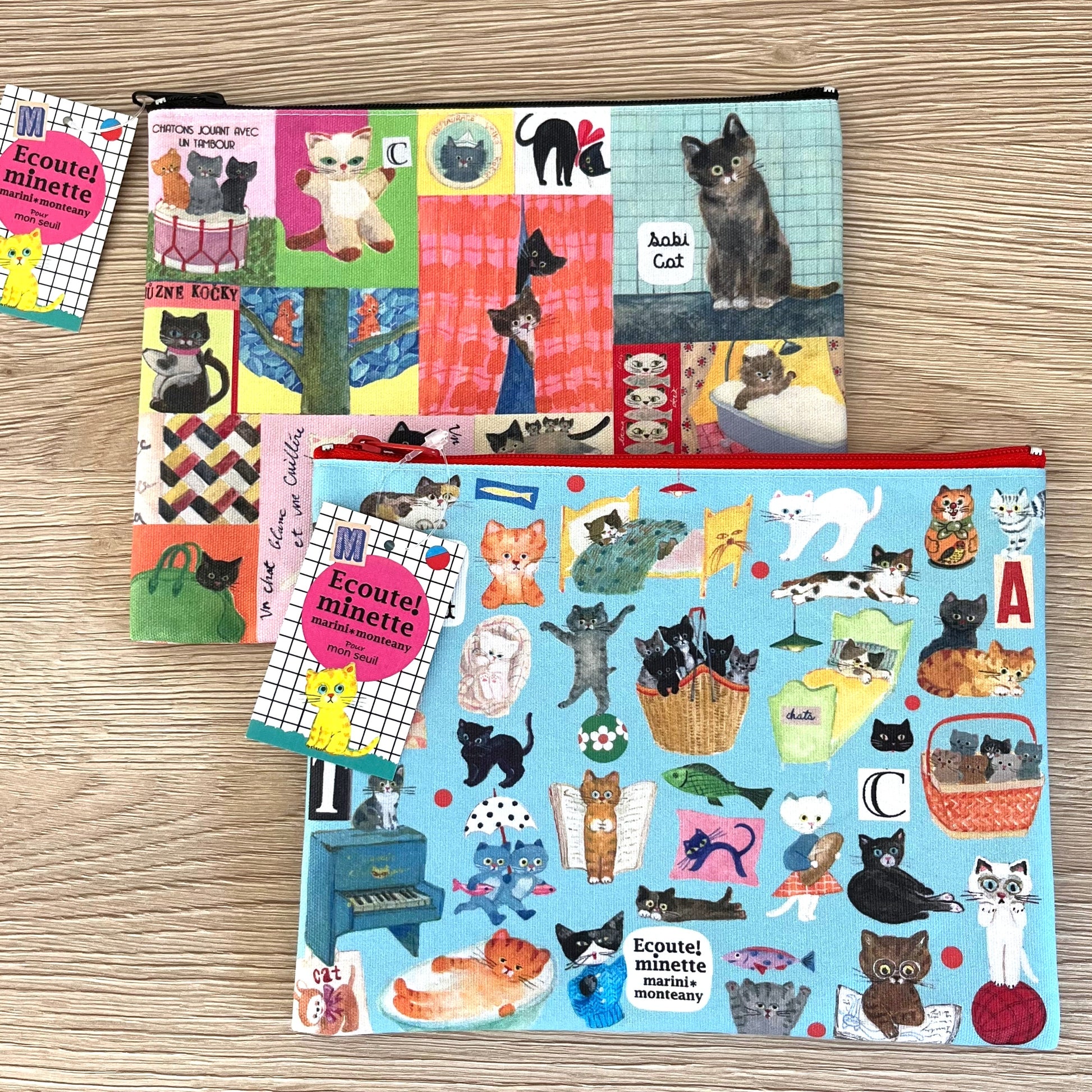 Ecoute! Minette 小貓收納袋│Ecoute! Minette Flat Pouch