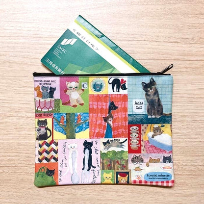Ecoute! Minette 小貓收納袋│Ecoute! Minette Flat Pouch