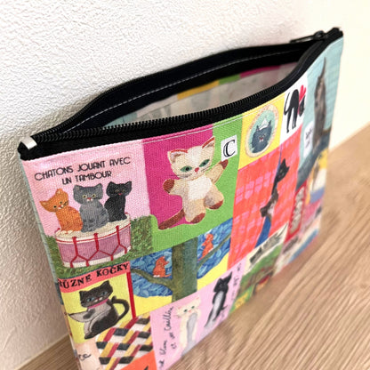 Ecoute! Minette 小貓收納袋│Ecoute! Minette Flat Pouch