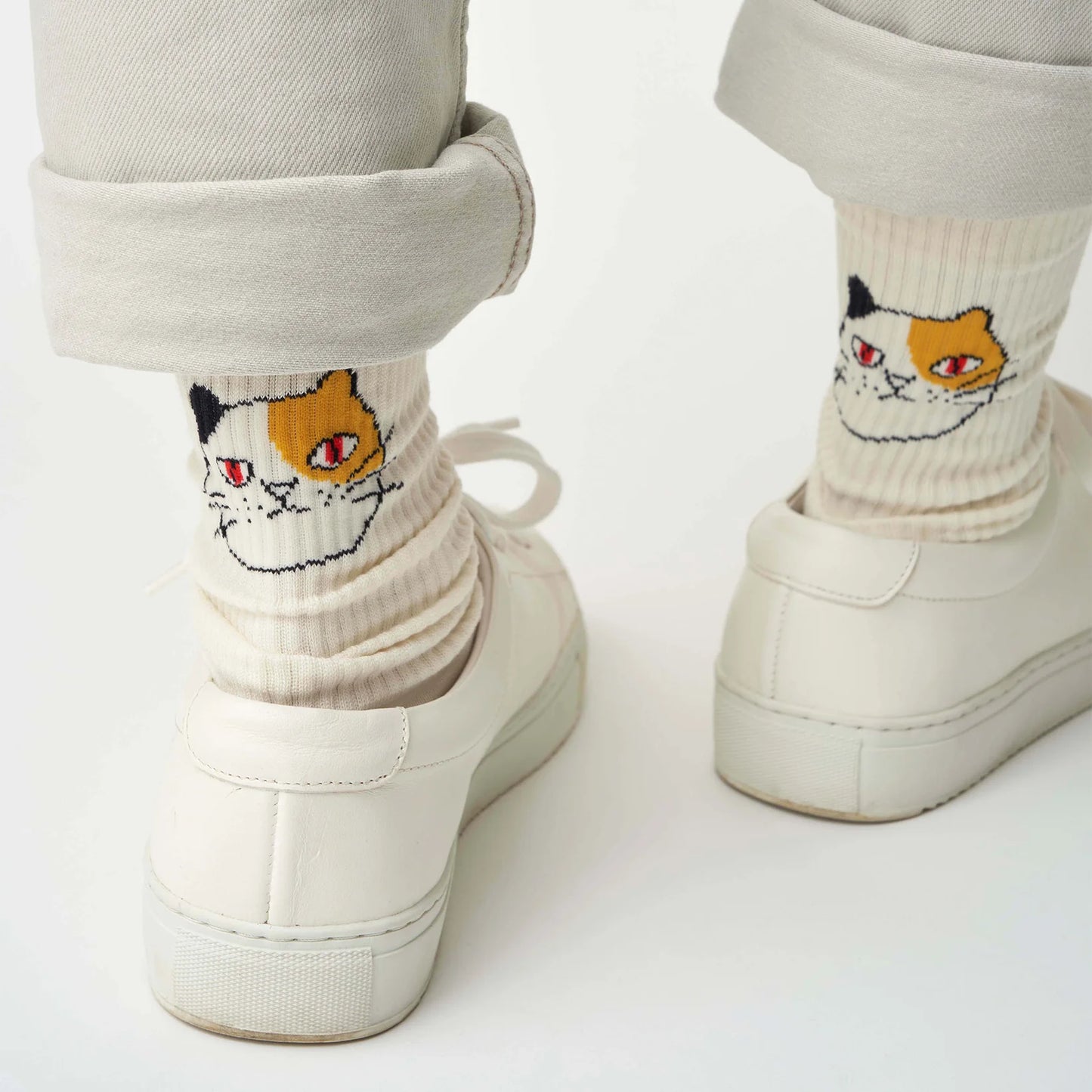 from F miau 三花貓棉質中筒襪│from F miau Calico Cat Cotton Crew Socks
