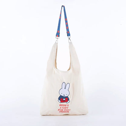 Miffy 刺繡肩背購物袋│Miffy Shopping Bag with Strap