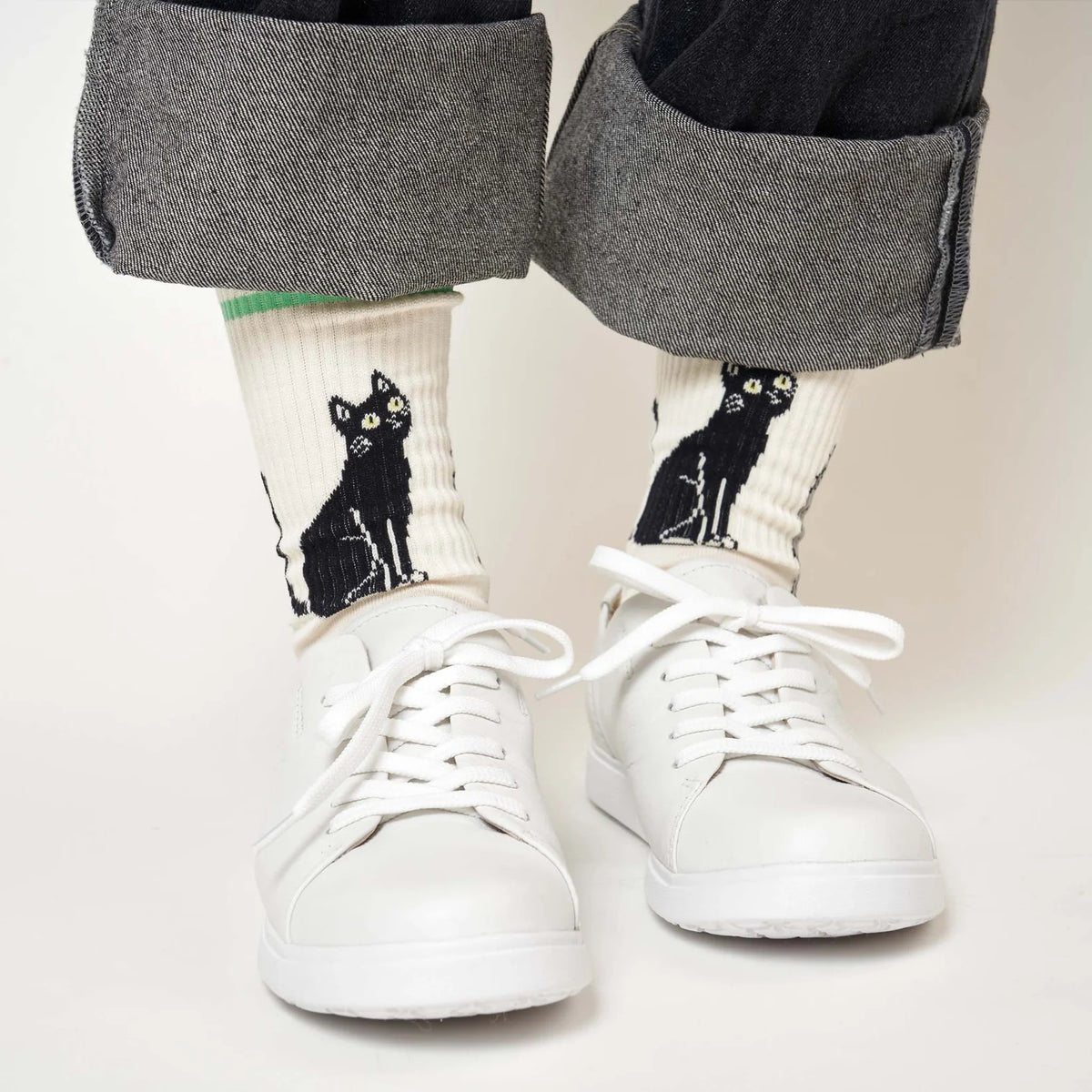 from F miau 三隻貓棉質中筒襪│from F miau Three Cats Cotton Crew Socks