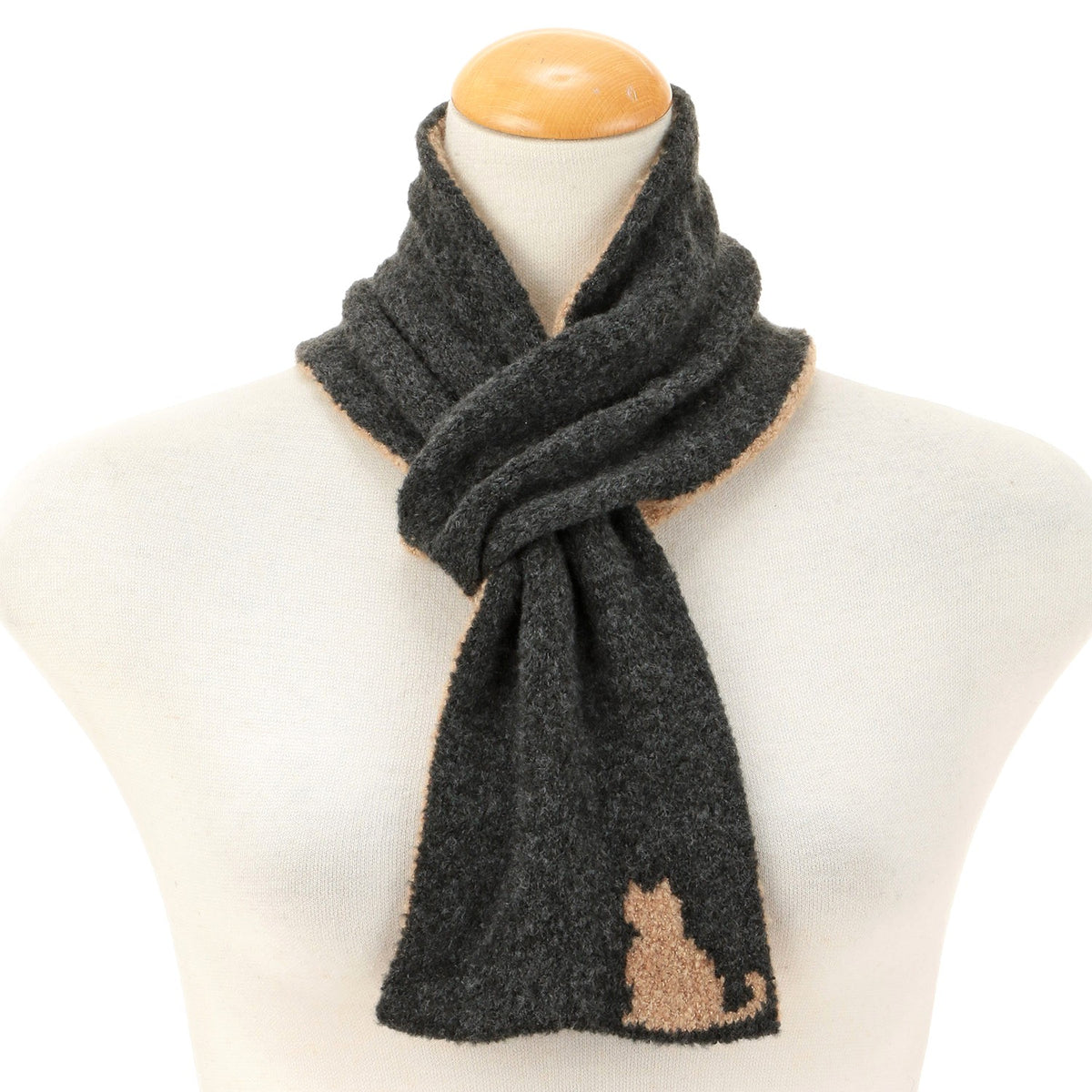 日本製雙面貓咪柔軟圍巾│Made in Japan Reversible Soft Cat Scarf