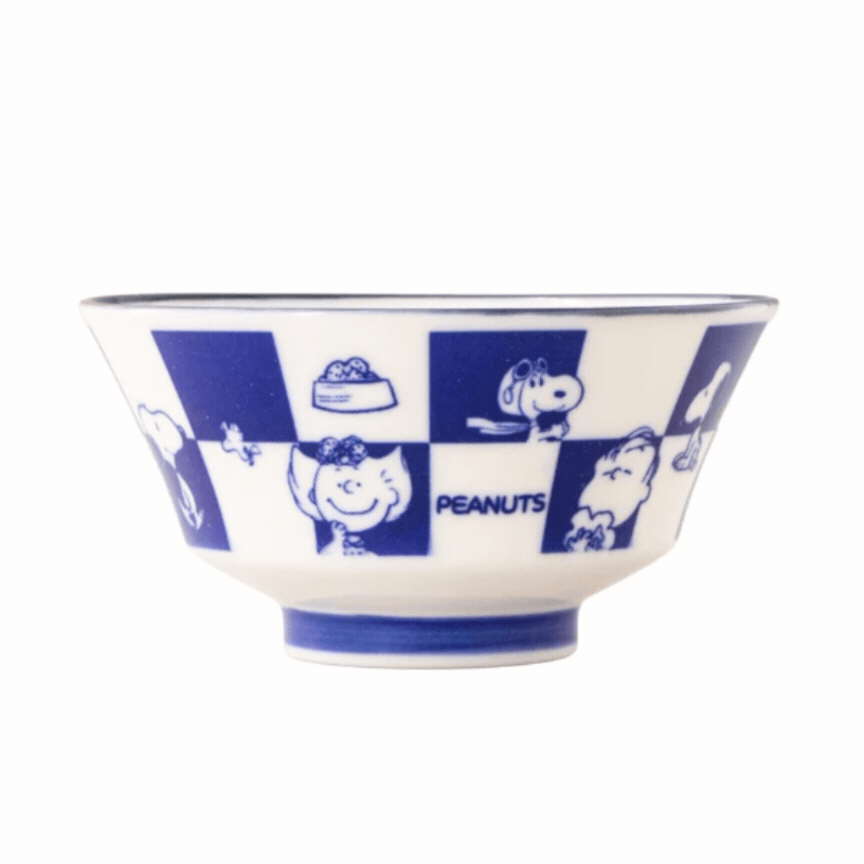 PEANUTS 美濃燒飯碗 - 市松│PEANUTS Minoware Rice Bowl - Ichimatsu