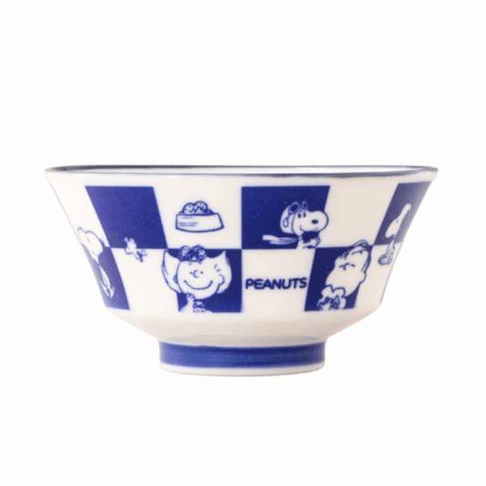 PEANUTS 美濃燒飯碗 - 市松│PEANUTS Minoware Rice Bowl - Ichimatsu