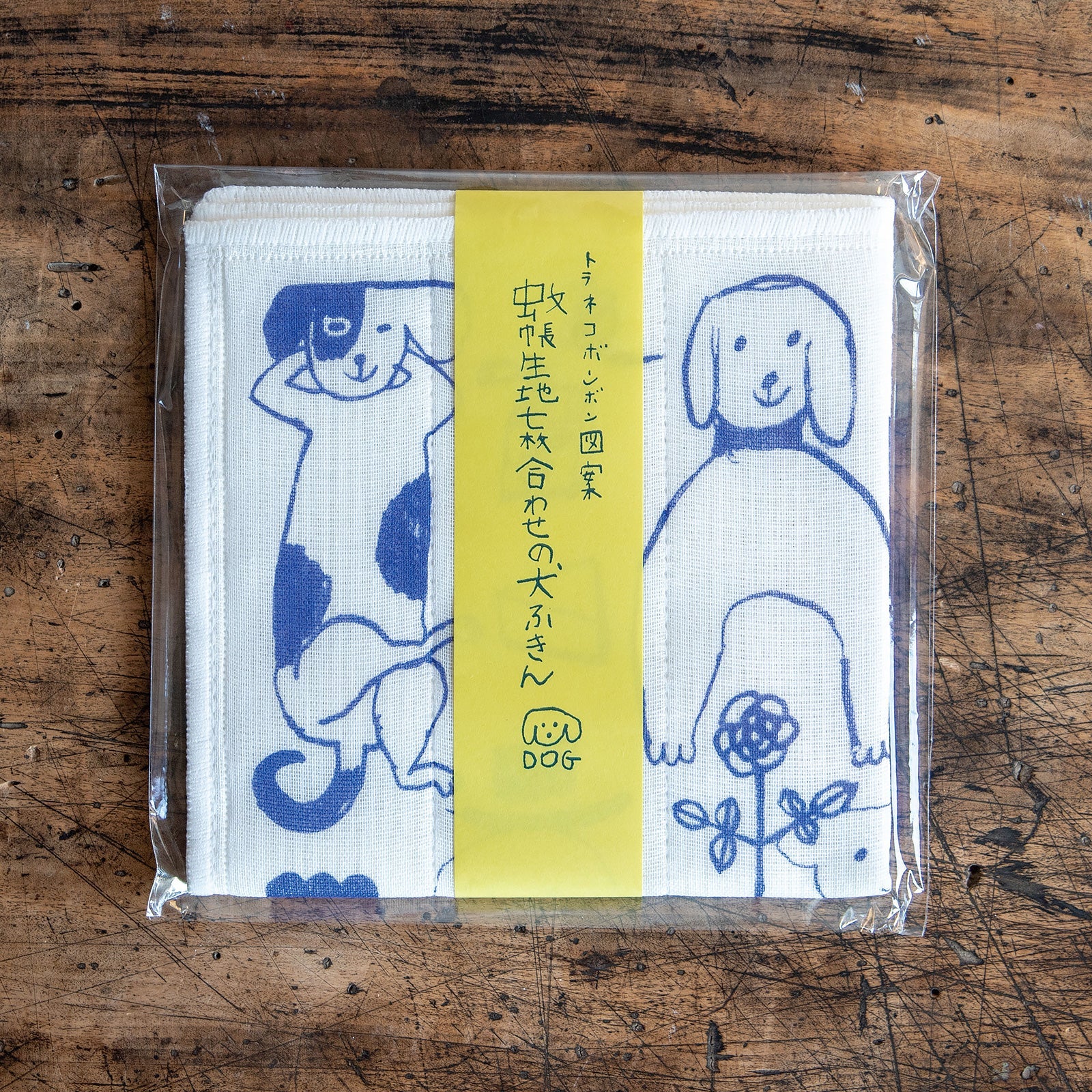 倉敷意匠 狗狗七層蚊帳抹布│Kurashiki Isho Dog 7-Layer Kaya Kitchen Cloth
