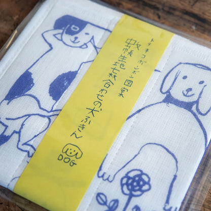 倉敷意匠 狗狗七層蚊帳抹布│Kurashiki Isho Dog 7-Layer Kaya Kitchen Cloth