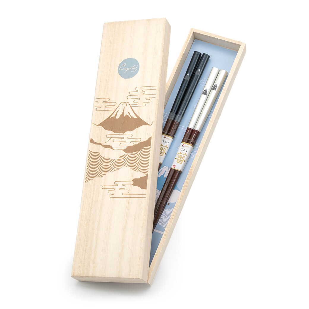 富士山桐盒對筷禮盒│Mt. Fuji Chopsticks Gift Box