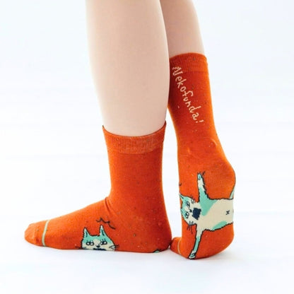 驚訝貓咪短襪 │Surprised Cat Socks