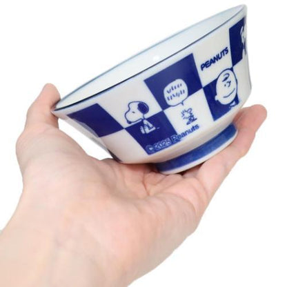 PEANUTS 美濃燒飯碗 - 市松│PEANUTS Minoware Rice Bowl - Ichimatsu
