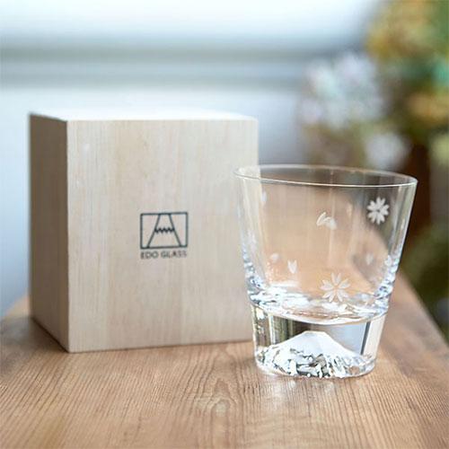 [限定版]田島硝子桜富士手工玻璃杯 [Limited Edtion] Tajima Sakura Fuji Water Glass