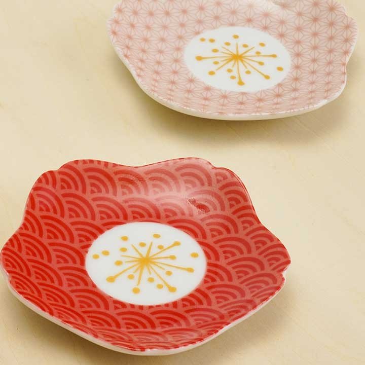 九谷燒手工櫻花小碟套裝 Kutani Ware Handcrafted Sakura Plate Set